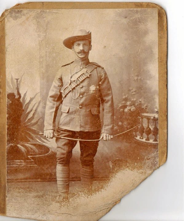 John Jackson, an Ayrshire soldier stationed at Hillsborough Barracks prior to his deployment in South Africa. Credit: Fiona Jackson.